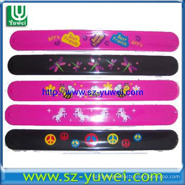 Hot sell Silicone Slap Bracelets with cute Pattern design